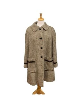 Vntg Country Pacer lined tweed coat with pockets size 14/16
